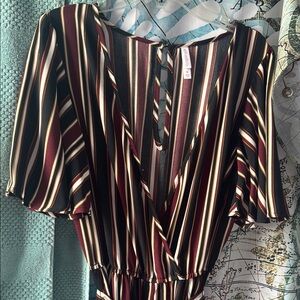 Xhilaration Black and White Asymmetrical Jumpsuit